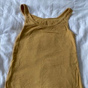 Mustard yellow target tank top